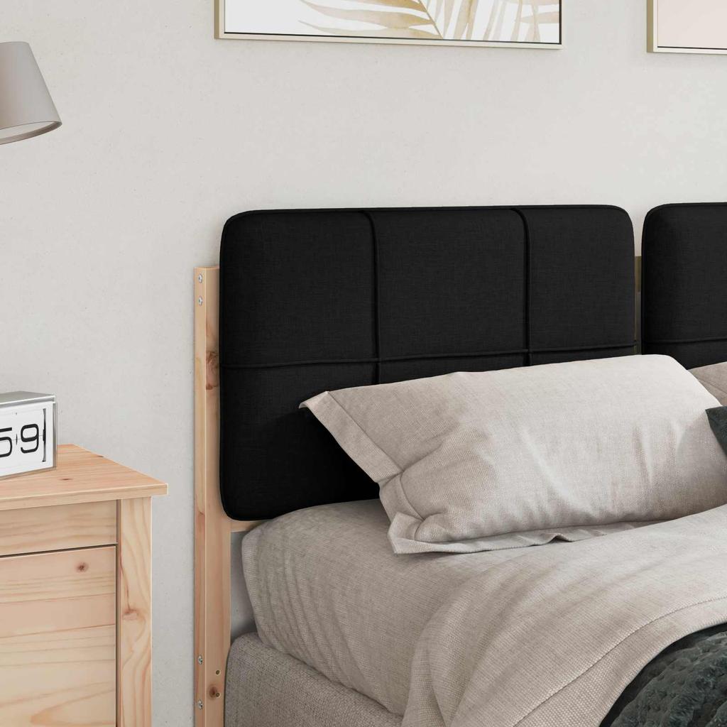 Upholstered Headboard with Headboard in Brown and Black 120 cm