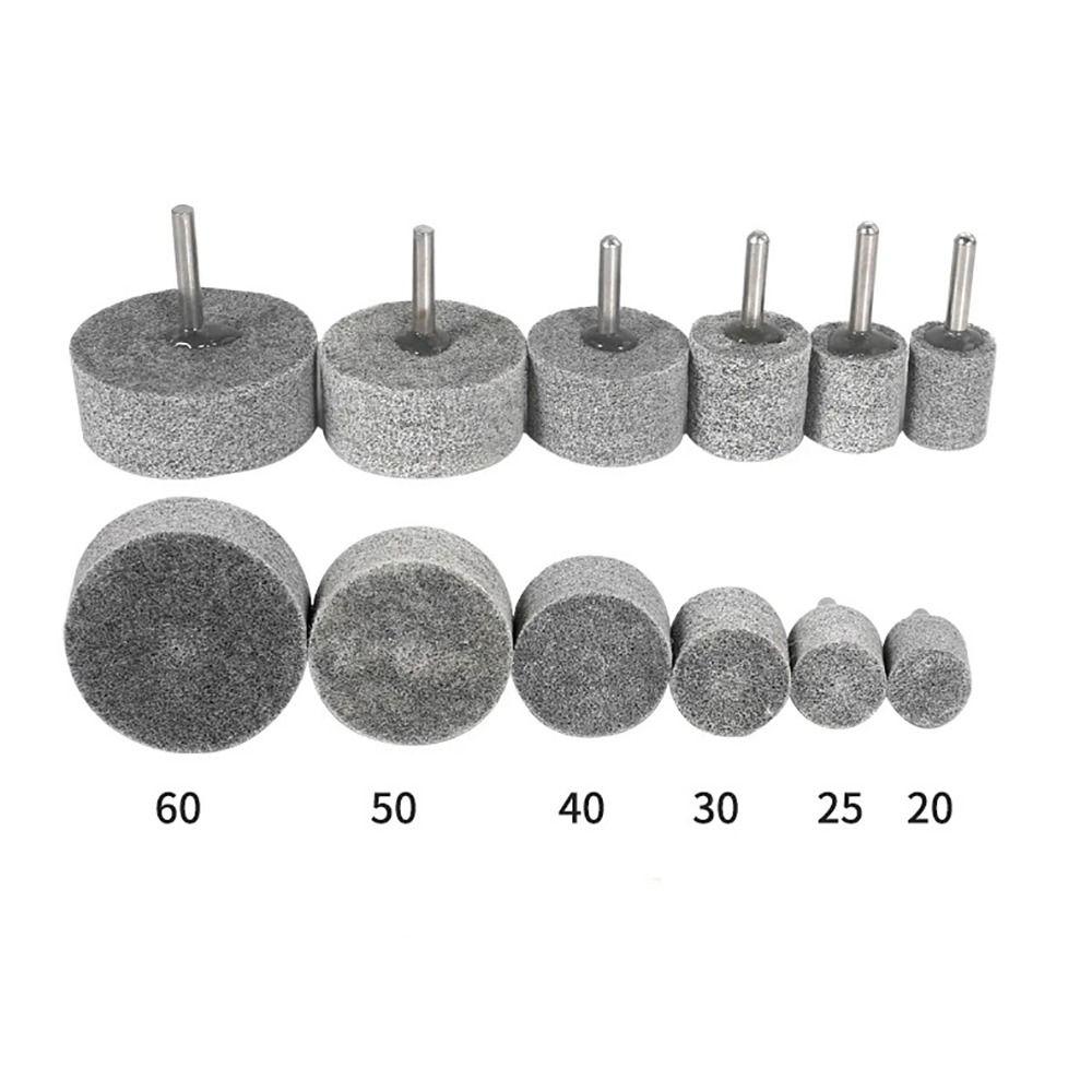 5Pcs 6mm 1/4" Shank Polishing Wheel 20/25/30/40/50mm Sharpening Head Durable Grinding Head