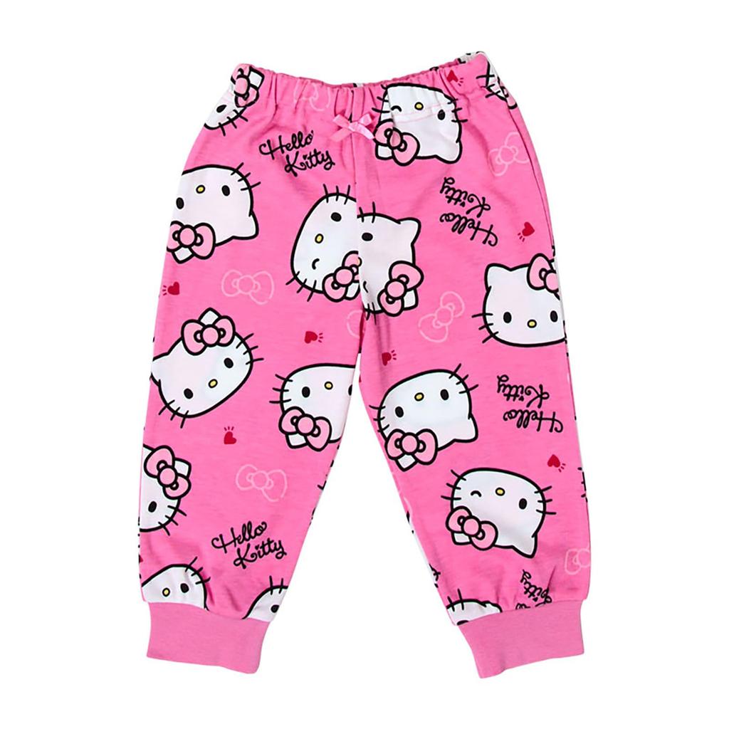 Sanrio Kids Hello 485799 Long-Sleeved Pajamas, Kitty, 90cm,