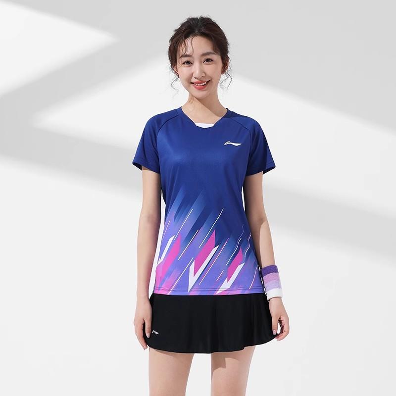 Li Ning Коллекция Бадминтон Бадминтонная футболка Женская AAYT536-1
