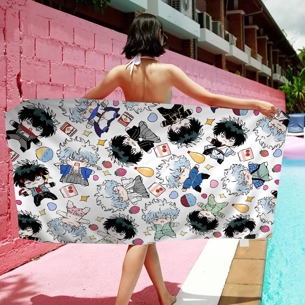 Funny Japanese GINTAMA Microfiber Beach Towel Absorbent Quick dry Soft Yoga Swimming Resort Mountain Climbing Towel
