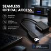 USB 2.0 Slimline SATA Adapter 5Gbps Speed Optical Drive Adapter Compact USB to SATA Cable  Laptop