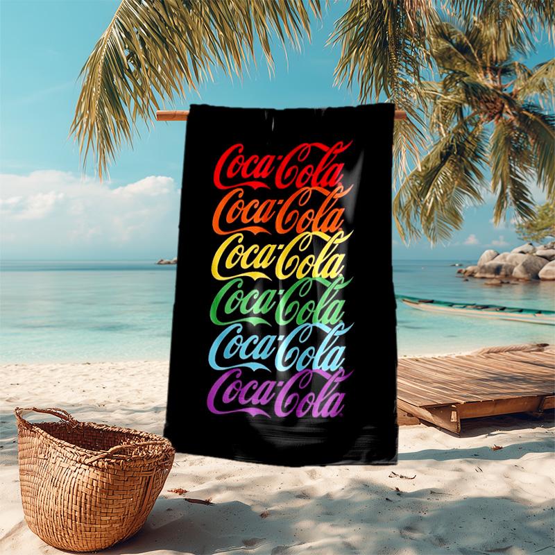 Christmas Gift Halloween Theme Bear Truck Coca Cola beach towel outdoor camping vacation swimming beach towel outdoor absorbent bath towel Y24