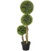 Artificial Boxwood, Artificial Plant, Realistic Look, Outdoor, Green + Black