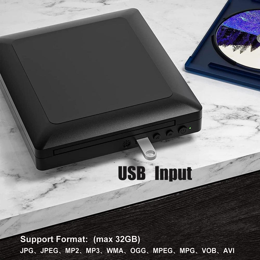 Мини HD DVD-плеер, домашний CD-плеер, DVD-плеер для телевизора, поставляется с HDMI и RCA аудио-видео кабелями, с возможностью обновления до HD 1080p