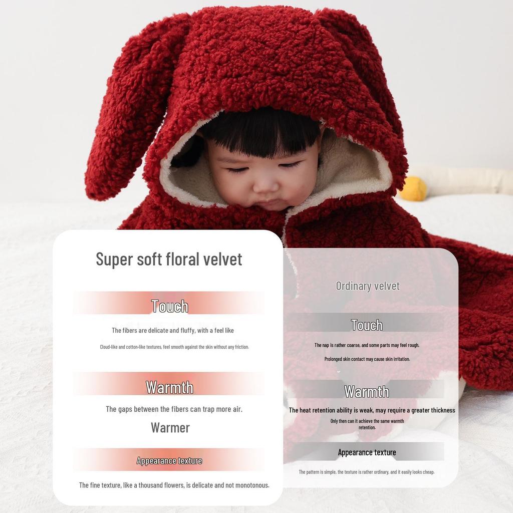 Двухслойная флисовая накидка с 3D-рисунком для детей: Очень толстые для прогулок с ребенком