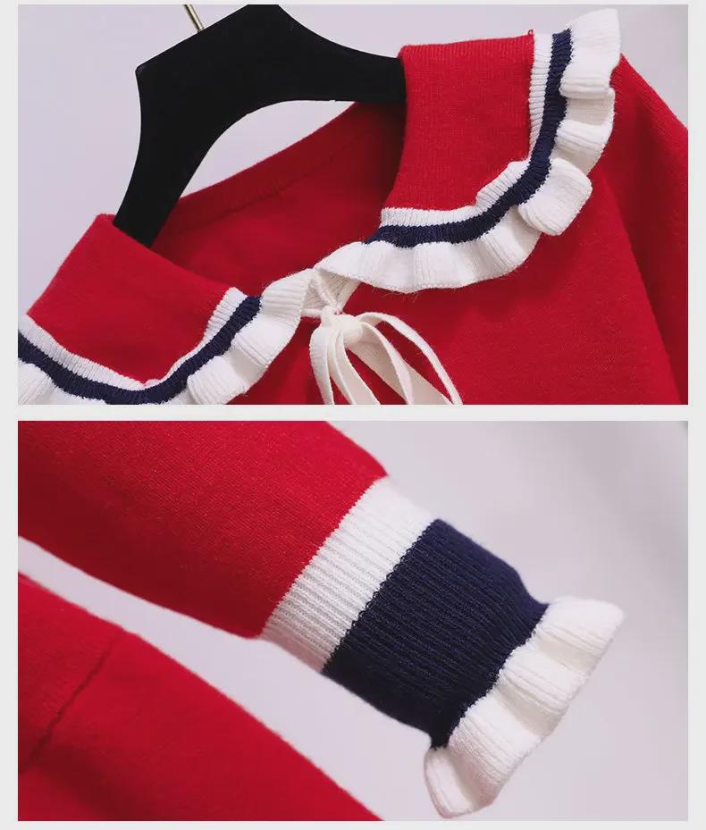 Вязаное платье-свитер для девочек - осень/зима в стиле корейской принцессы для детей среднего и старшего возраста