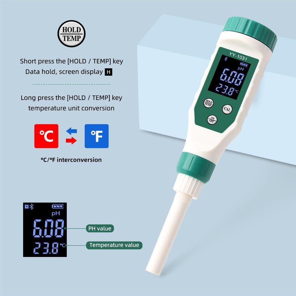 1 шт. Цифровой pH-метр для пищевых продуктов со Smart-сенсором, тестер температуры