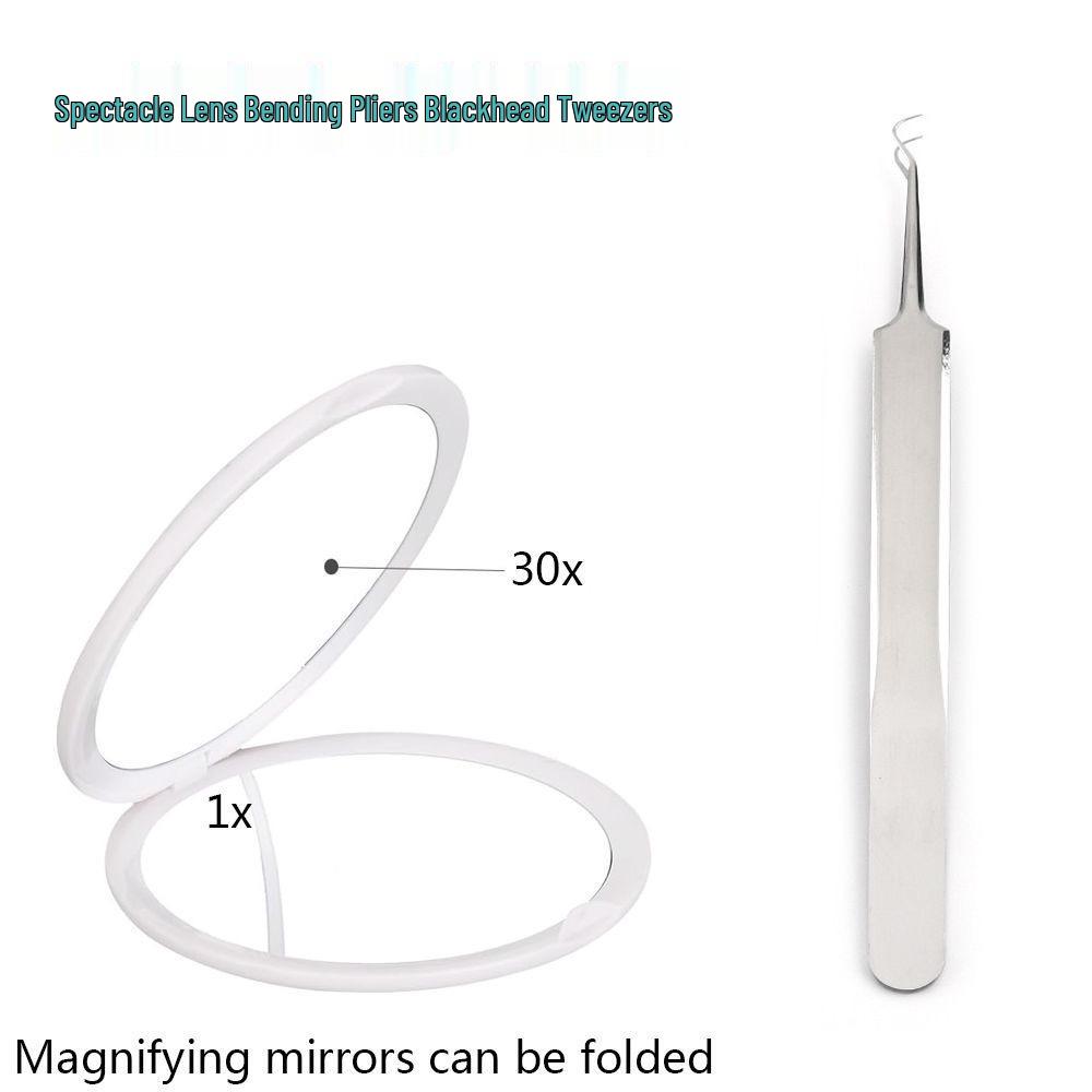 HD Flip 50x Magnification Makeup Mirror: Foldable, Portable Concealer Mirror for Spot and Pimple Check