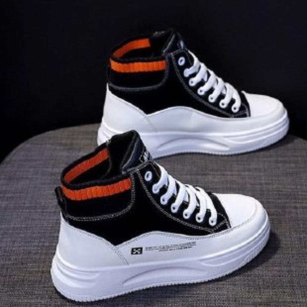 2024 Весна Женские Кроссовки на Платформе Высокие Кроссовки 2024 Дышащая Белая Спортивная Обувь PU Кожа Теннис для Женщин Баскетбол Femme Compensées