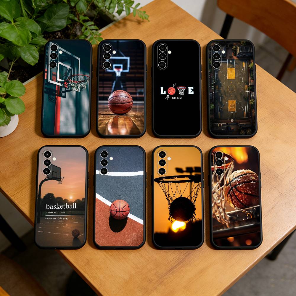 B-basketball D-dunk Phone Case For Samsung Galaxy A73,A72,A71,A70,A53,A52,A51,Others Soft Black Cover
