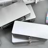 Durable Silvery Gray Metal Rectangular Box With Lid-Ideal For Bills,Cosmetics,Office Supplies Storage-Perfect For Home,Office