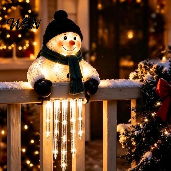Decorative Lights for Eaves Christmas Outdoor LED Icicle Lights, Waterproof String Lighting, Battery Powered Flexible Fence Decoration Light