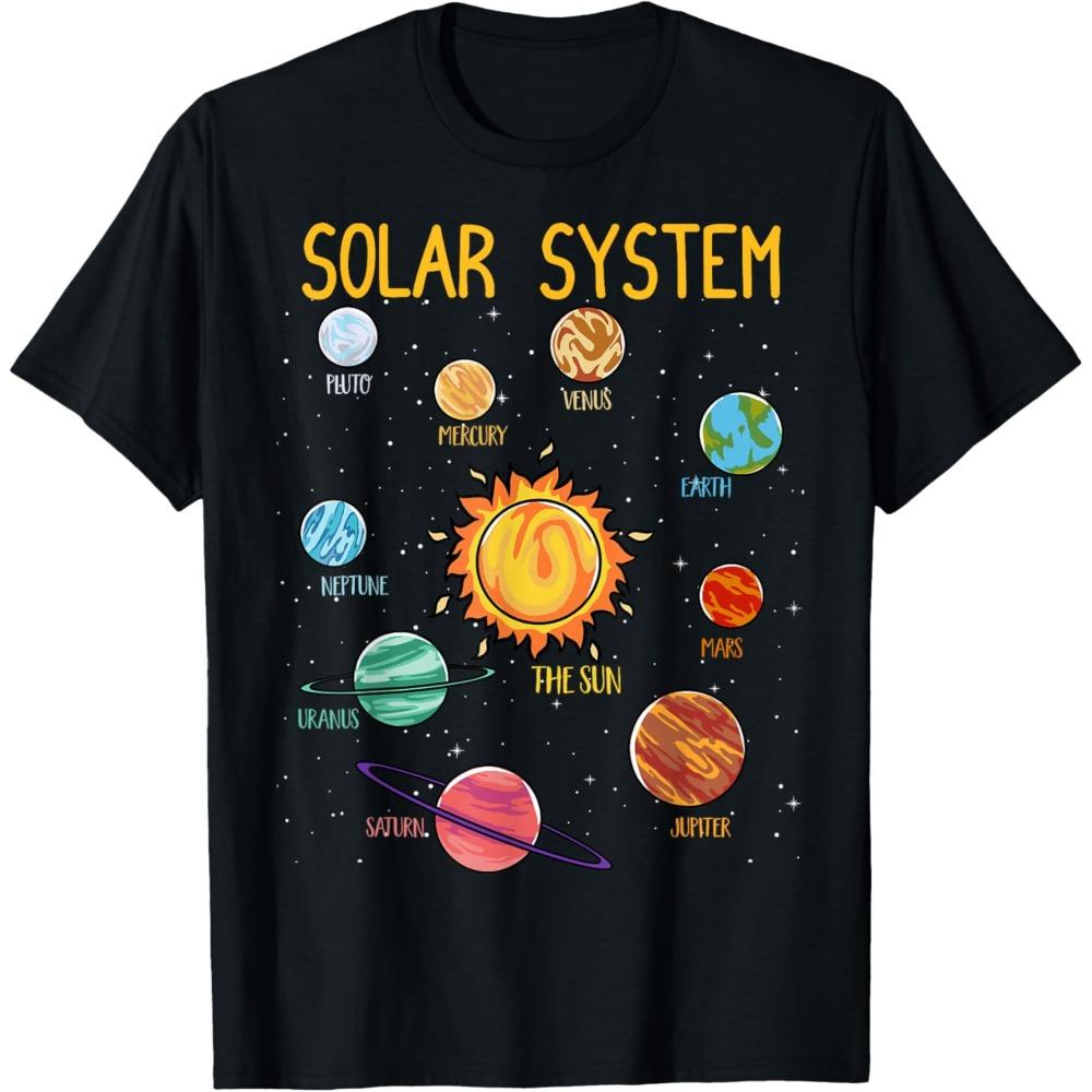 Solar System Planets Science Spacetshirt Unisex Clothing Harajuku Streetwear Camisetas