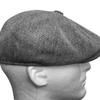Unisex Casual Beret Wool Blend Striped Gentleman Flat Top Newsboy Hat Outdoor Sports Sunscreen Hat