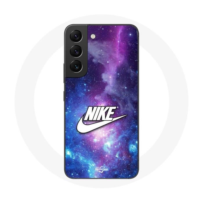 Coque - Nike - Samsung Galaxy S21 FE - Logo Blanc - Espace Coloré - Souple