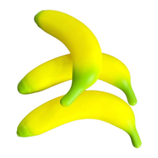 Fake Banana Dog Chew Toy Boredom Anxiety Relief Squeaky Fruit Interactive Toy Bite Resistant Puppies Teething Cleaning Toy Pet Supplies