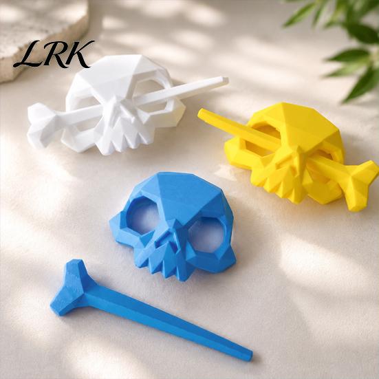 Светящиеся заколки для волос Ночной Череп, 3D-печатные готические костяные зажимы, Крутые аксессуары для костюма Женские, Жуткие темные заколки Хэллоуин Косплей