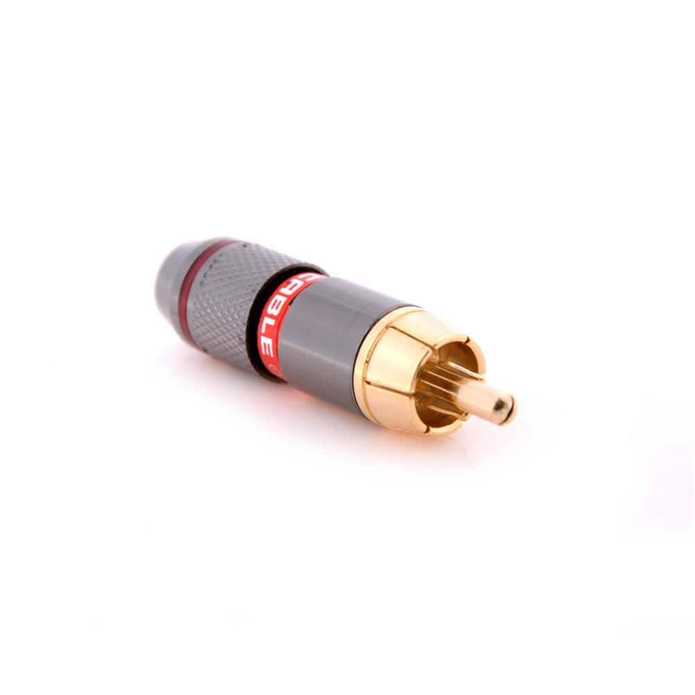 4 шт. RCA Hi-Fi позолоченный медный штекер аудиоразъем