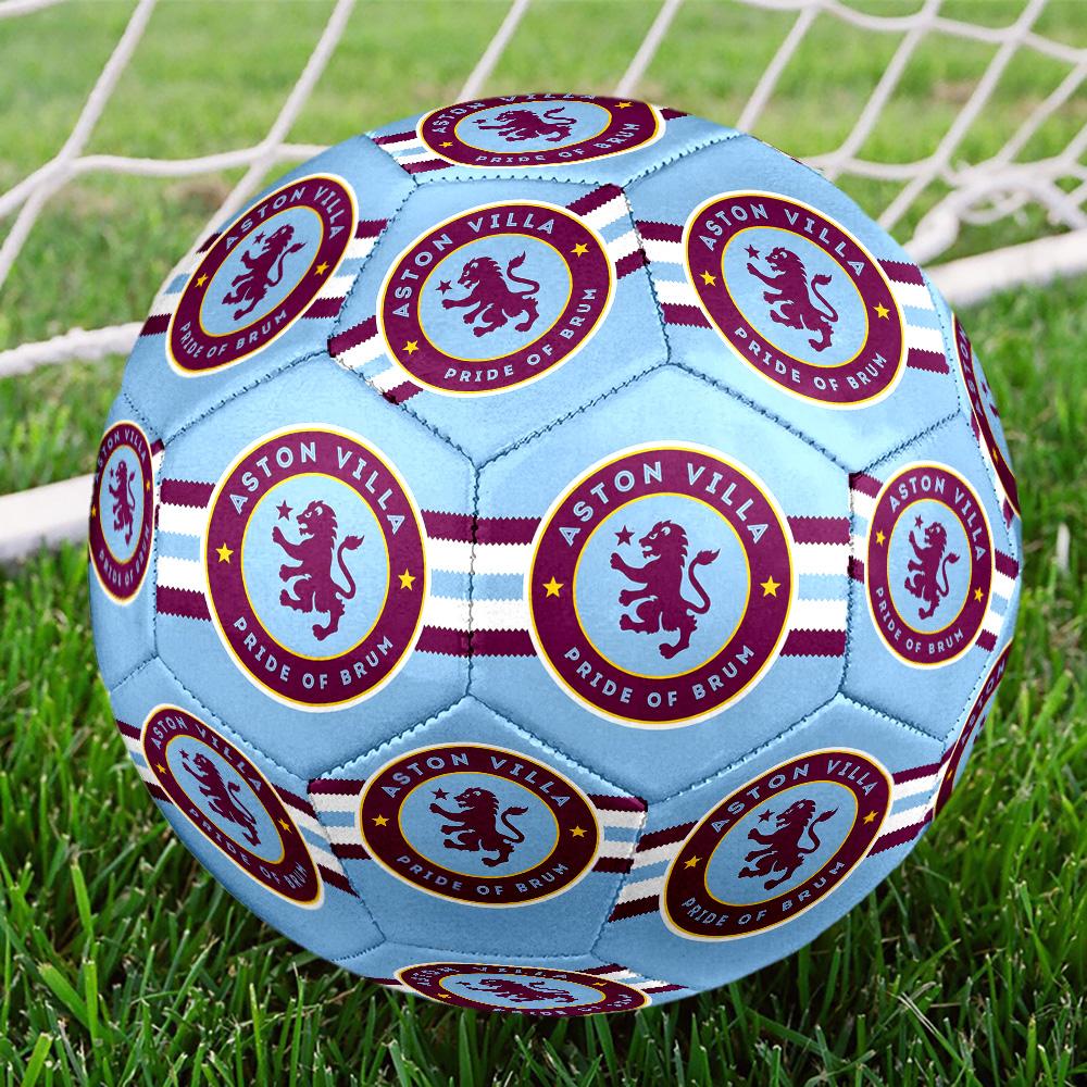 Aston Football Club Printed Size 5 Soccer Balls, High-Quality, Anti-Slip, Protective Football, A Unique Gift , Birthdays, Christmas Gifts