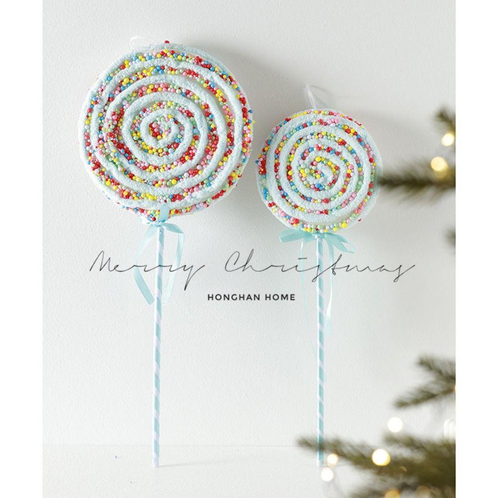 Multicolor Christmas Lollipop Decorations Foam Party Supplies Hanging Pendants Photo Props Cartoon Candy Cane