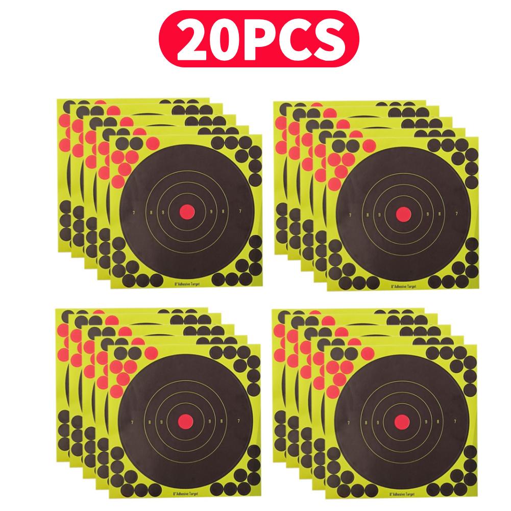 10-100 Pcs 8-inch Splatter Target Reactive Shooting Target Shoot Train Target Paper Stickers Hunting Shooting Training Papers