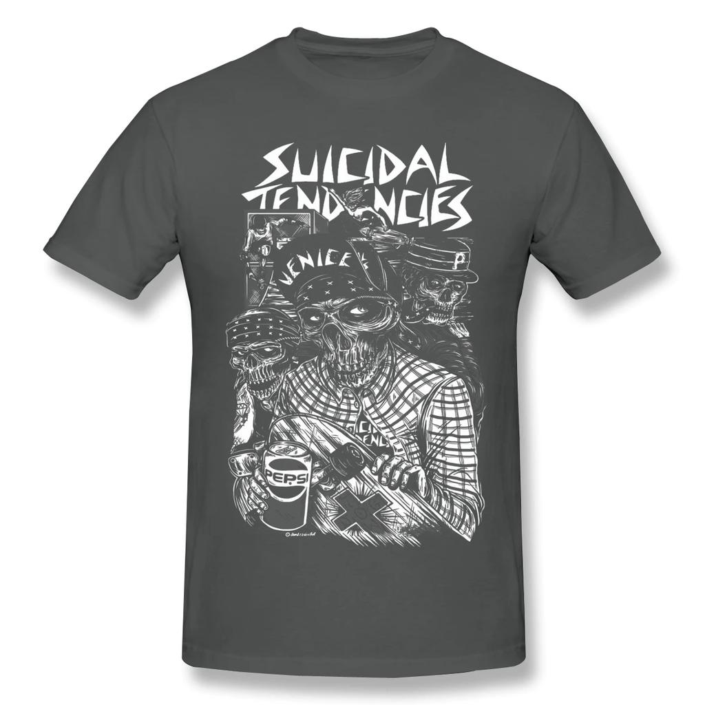 Suicidal Tendencies Print Cotton Funny T Shirts Punk Men Fashion Streetwear