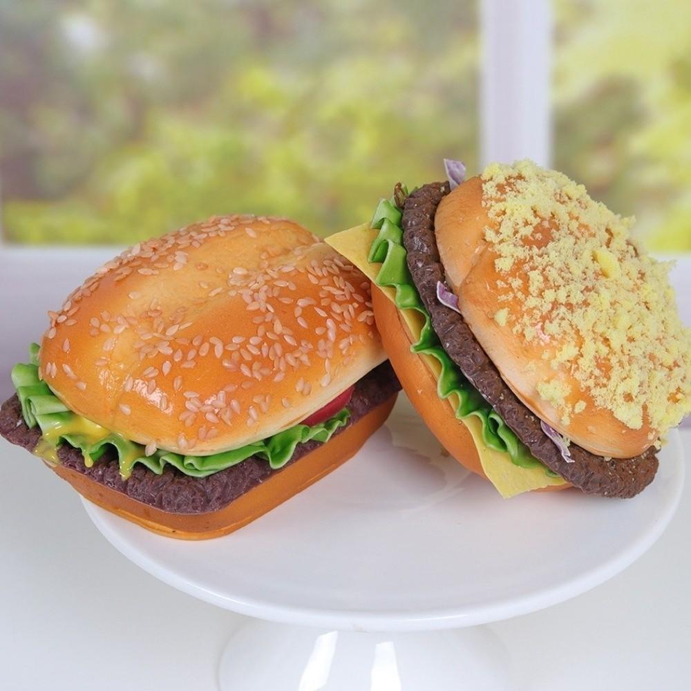 Realistic Beef Burger Model Simulation Fake Bread Fake Hamburger Photography Prop