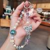 Butterfly Crystal Bead Phone Strap Pearl Mobile Phone Lanyard Cell Phone Chain New Year Gift