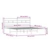 VidaXL Cadre de lit en métal sans matelas chêne fumé 180x200 cm 4017057