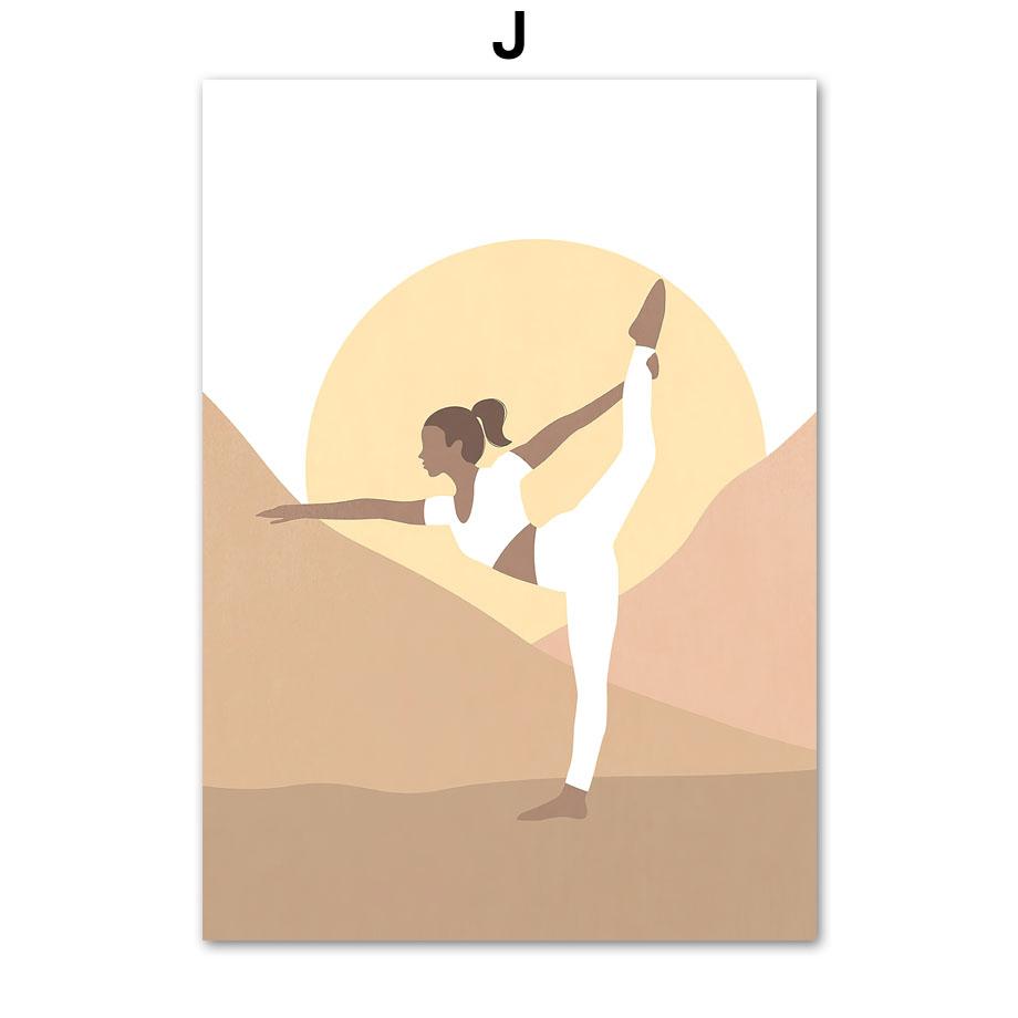 Boho Lotus Yoga Girl Медитация Успокаивающий Дзен Холст Картина Скандинавские Плакаты Печать Настенные Картины Для Гостиной Домашний Декор