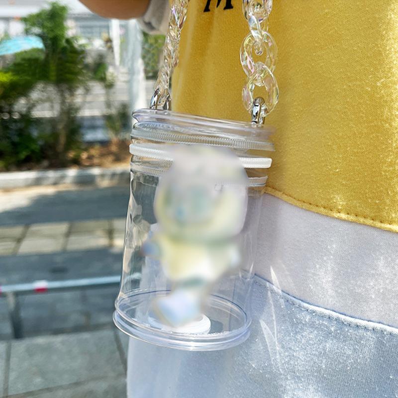 Сумка для кукол ручной работы, глухая коробка, демонстрационная сумка, креативная прозрачная сумка-цилиндр из ПВХ