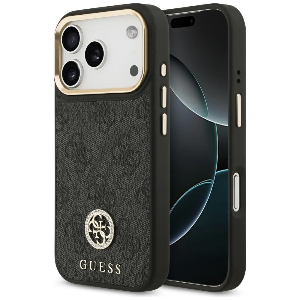 Guess 4G Strass Logo MagSafe Case for iPhone 17 Pro Black