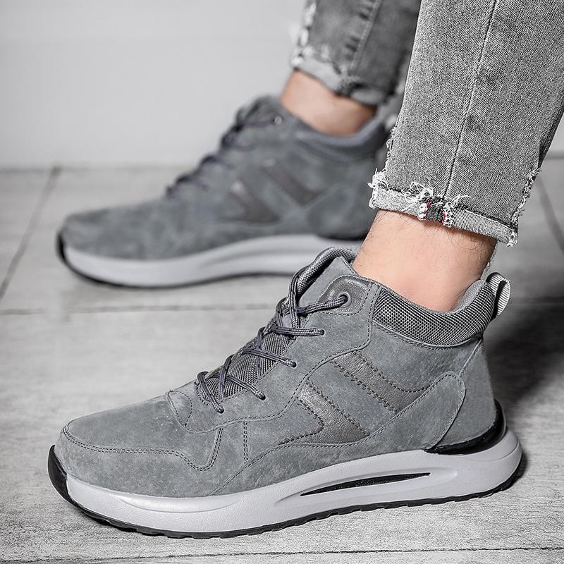 38-45 Мужские кожаные ботинки в стиле хип-хоп, дышащая повседневная обувь в стиле ретро, повседневная обувь больших размеров, легкие ботильоны