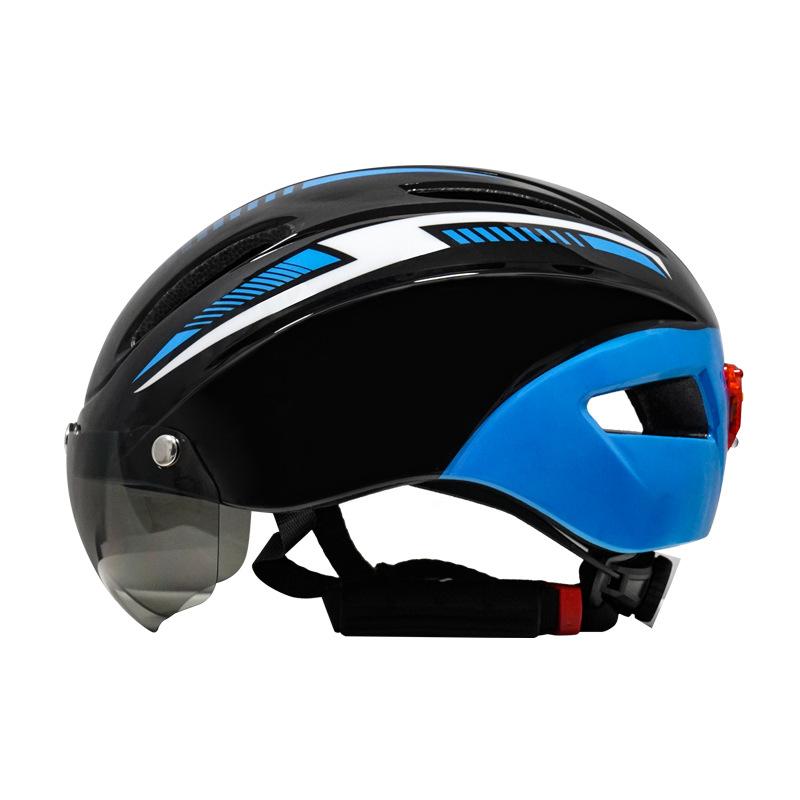 Bike Helmet with Light Goggles Cycling Bike Helmet Mountain Bike Helmet with Goggles