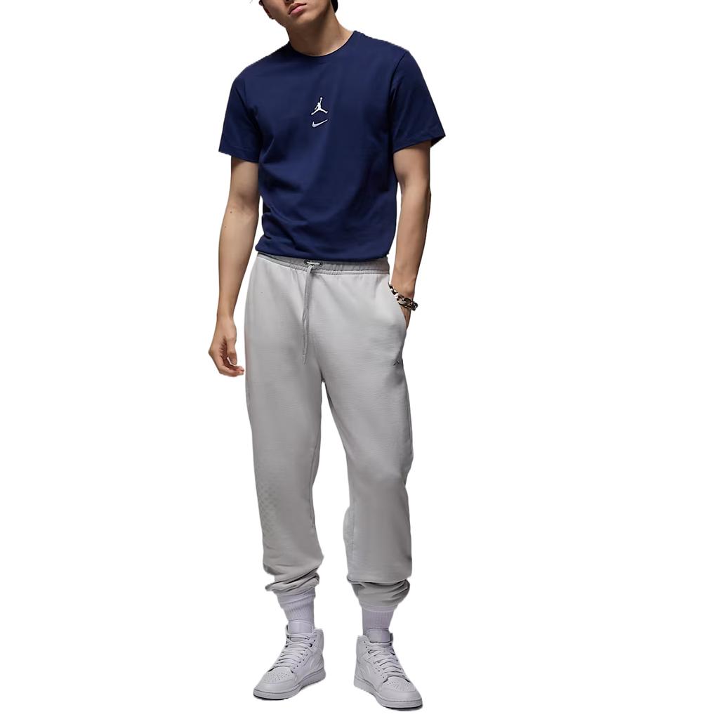 Jordan Mvp Jumpman Ss25 Модная Удобная Универсальная Мягкая Футболка с Коротким Рукавом Мужские Топы Темно-Синий IB7522-410