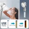 360 Degrees Rotation Turbo Fan Shower HeadHigh Pressure Water Saving Spray Adjustable Shower Head Filters Bathroom Accessories