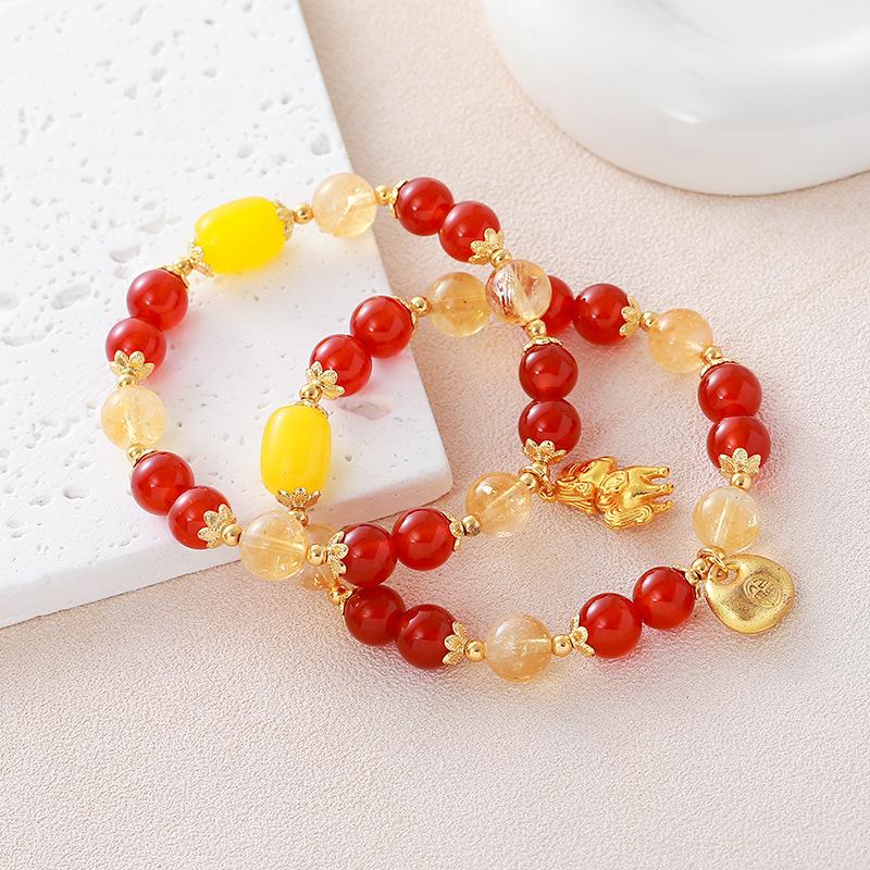 Agate citrine braceletfashion women daily jewelry gift