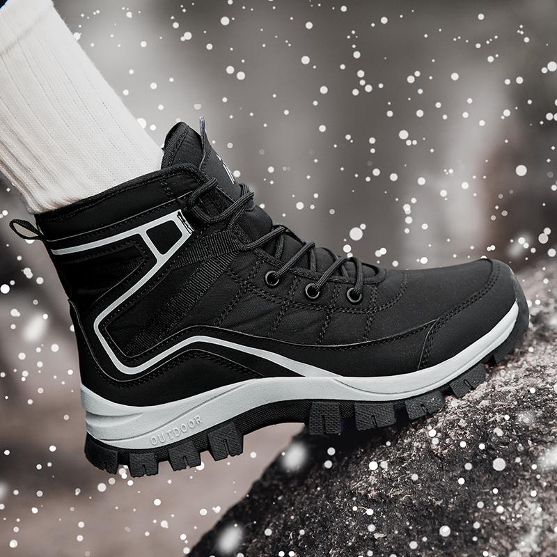 36-43 женские большие средние хлопковые ботинки утолщенные теплые повседневные большие хлопковые ботинки зимние сапоги противоскользящие и водонепроницаемые