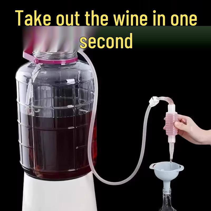 Household Wine Sampler & Self-Priming Siphon with White Wine Filter & Winemaking Pump