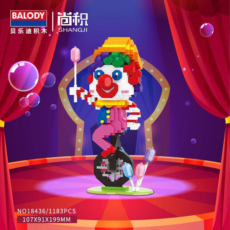Balody Мини-блоки Мультяшный Строительный Кирпичик Веселый Клоун Фестиваль Рождественские Подарки Девочка Brinquedos Новогодний Подарок Джокер 18435