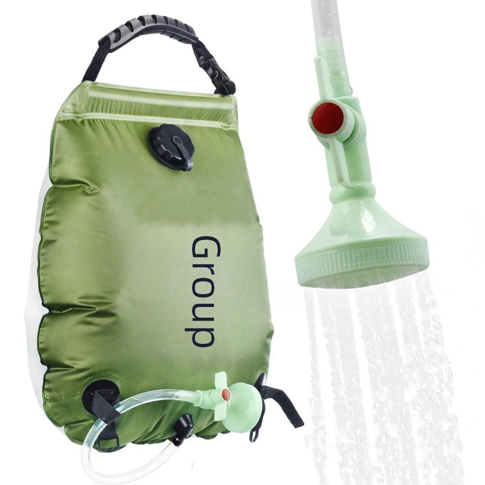 20 л армейский зеленый сумка для ванны с поглощением солнечного тепла для кемпинга - наружная сумка для воды на 5 галлонов для туалетных принадлежностей