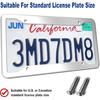 BGGTMO Stainless Steel License Plate Frames- 2 Pack Heavy Duty Polished Mirror Car Tag Cover With Chrome Screws Caps, 4 Holes Front & Rear Holders