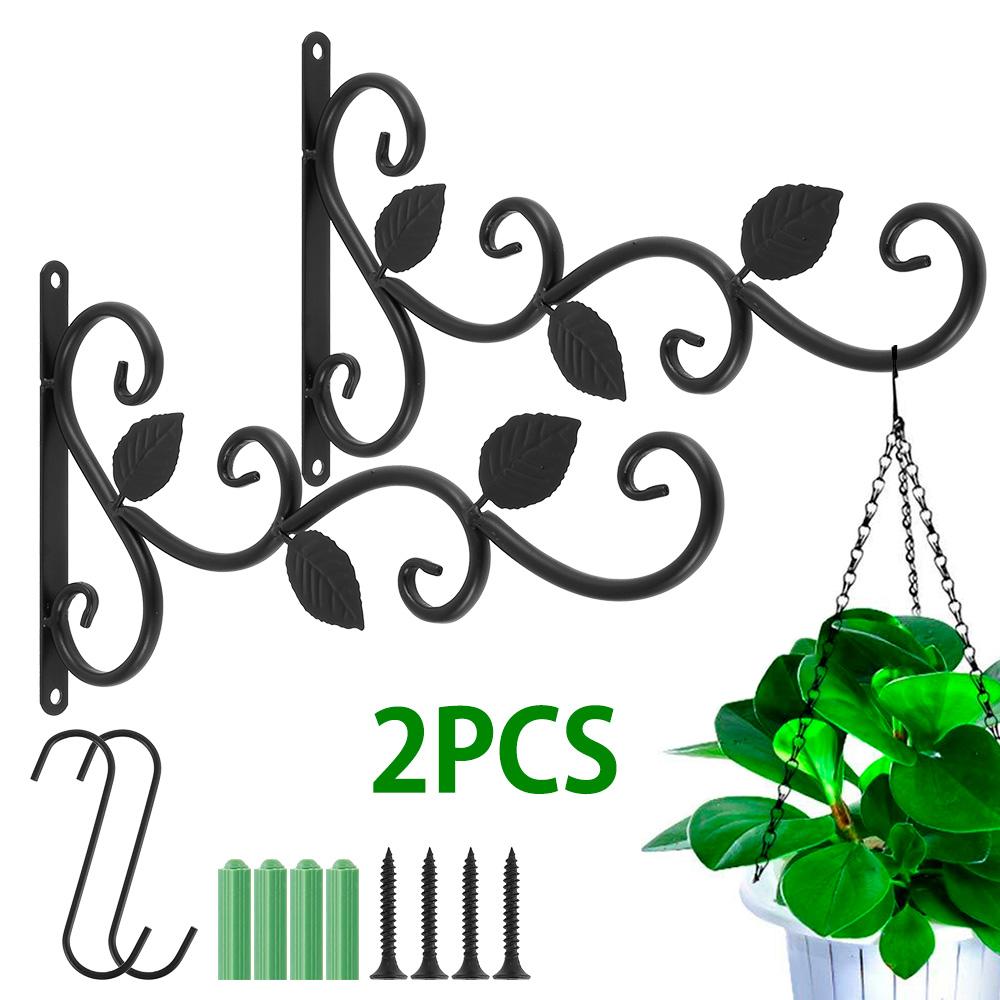 2 шт. настенный держатель для цветочного горшка, европейский винтажный железный художественный цветочный стенд, садовое украшение, настенный кронштейн для корзины