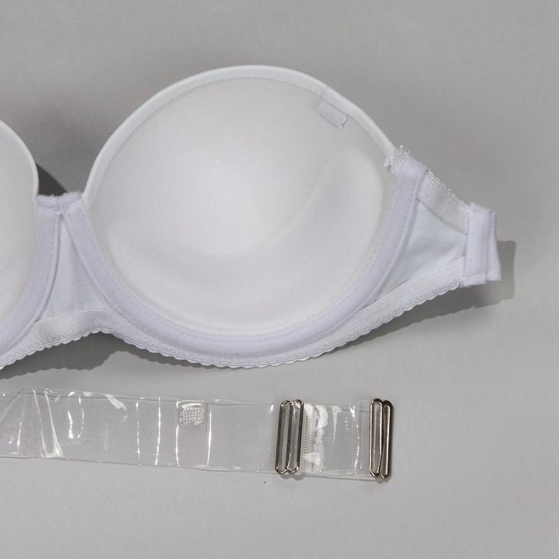 2 шт. Женский черно-белый бюстгальтер с невидимыми бретельками, открытая спина, прозрачное нижнее белье с пуш-ап-подкладкой и чашкой BC на косточках