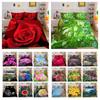 Flowers Printed Home Textiles Full Size Polyester Bedding Cover High Ranking Design Girl Bedroom Decor