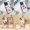 Чехлы для телефонов Ae120 Merry Christmas Santa design из гальванизированного ТПУ для Samsung A54 A12 A14 S23 S24 Ultra A55 A15 S20 S21 FE с четырьмя углами защиты