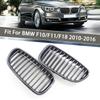 Черная решетка радиатора "ноздри" для BMW 5 серии F10 F11 F18 2010-2016, гоночная решетка с двойными ламелями, сменная деталь, решетки переднего бампера
