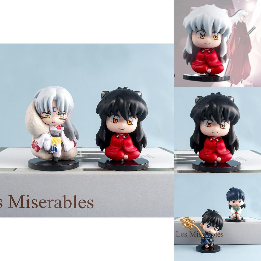 Cartoon Anime Inuyasha Sesshomaru Pvc Figurine Collectible Mini Toy Ornament