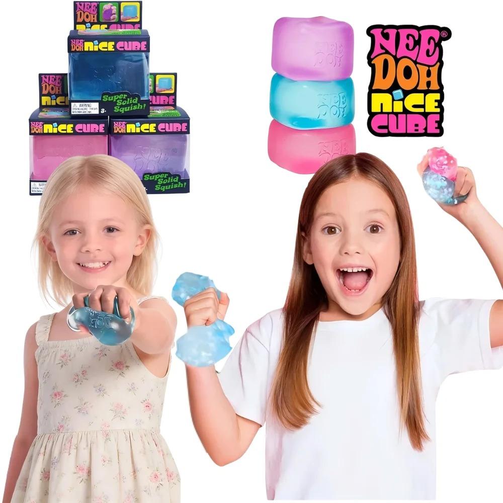Schylling Needoh Nice Cube Сенсорный Nice-Sicle Снятие Стресса Мягкий Куб Противотревожный Сжимаемый Предмет для Концентрации Популяция С СДВГ